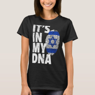 Camiseta ESTÁ NO MEU DNA Israel Bandeira do Orgulho Naciona