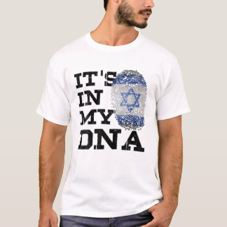 Camiseta Está no meu DNA Israelita Eu Amo Israel Bandeira J