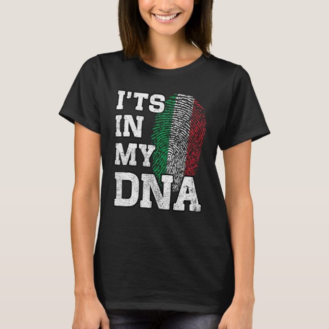Camiseta Está no meu DNA italiano Impressão Impressa Orgulh (Frente)