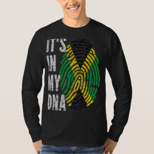 Camiseta Está No Meu Dna Jamaica Bandeira Homens Mulheres C
