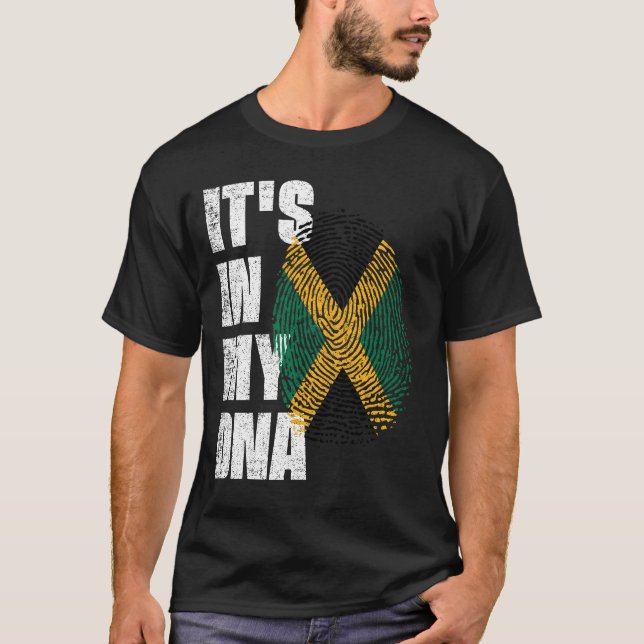 Camiseta ESTÁ NO MEU DNA, Jamaica Flag (Frente)
