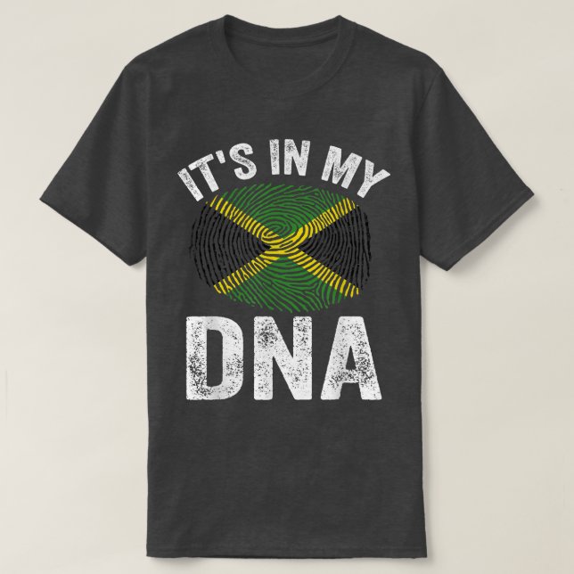 Camiseta Está no meu DNA jamaicano Presente Orgulhoso Jamai (Frente do Design)