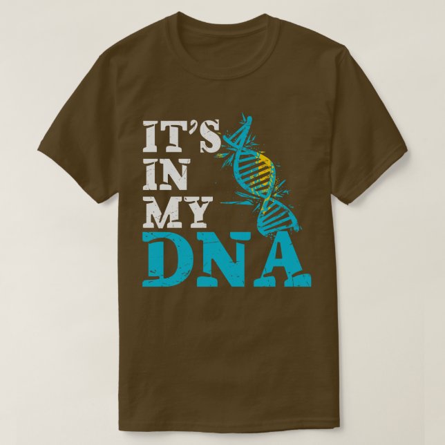 Camiseta Está no meu DNA kazakhstan (Frente do Design)