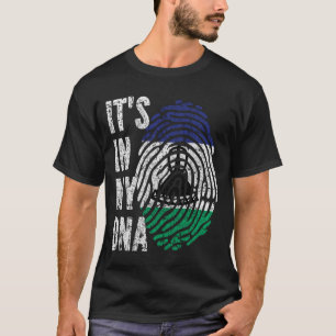 Camiseta Está no meu DNA Lesoto Flag Men Mulheres Crianças