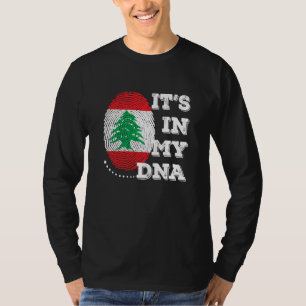 Camiseta Está no meu DNA Liban Flag Men Mulheres Dão Suatsh