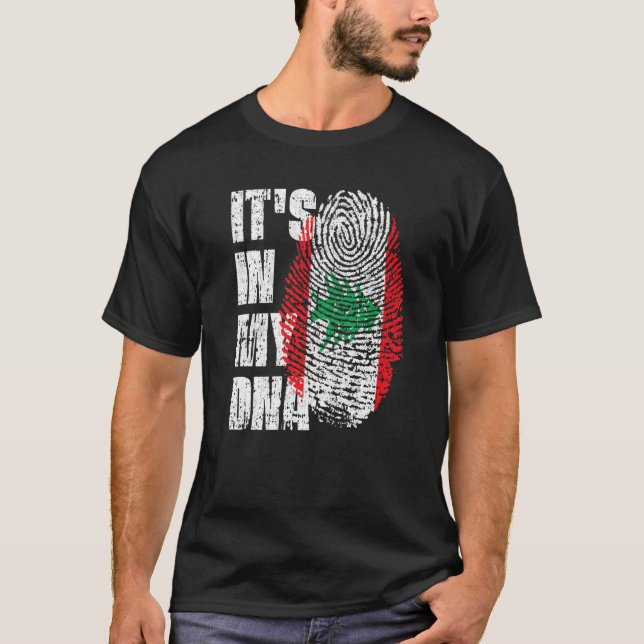 Camiseta Está no meu Dna Líbano Bandeira Libanesa (Frente)