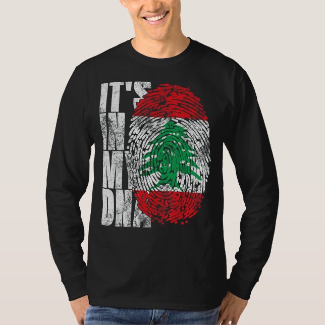 Camiseta Está no meu DNA Líbano Gráfico para homens mulhere (Frente)