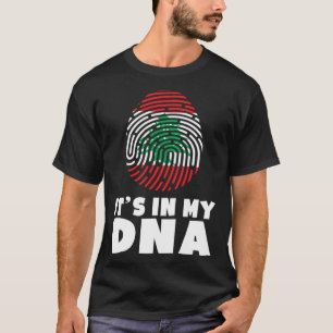 Camiseta Está no meu DNA Líbano Sinaliza Orgulho Libanês Or