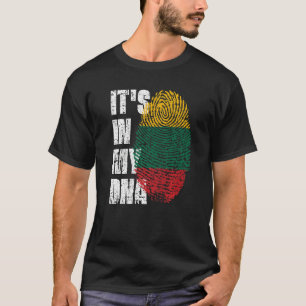 Camiseta Está no meu Dna Lituânia Sinalizador lituano