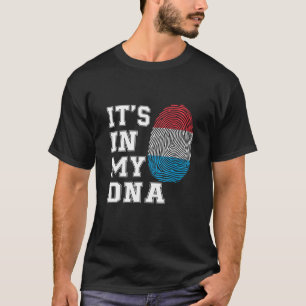 Camiseta Está no meu DNA Luxemburgo Bandeira luxuosa
