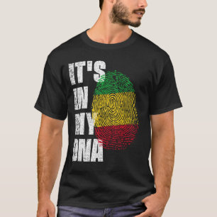Camiseta ESTÁ NO MEU DNA Mali Flag