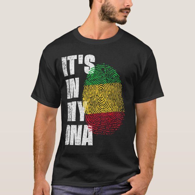 Camiseta ESTÁ NO MEU DNA Mali Flag (Frente)