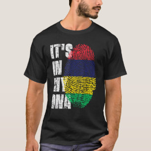 Camiseta Está No Meu Dna Maurícia Bandeira Maurícia