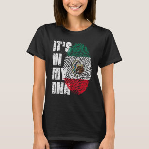 Camiseta Está No Meu Dna México Bandeira Mexicana