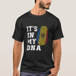 Camiseta Está no meu DNA Moldovans Ortodia Bandeira da Mold