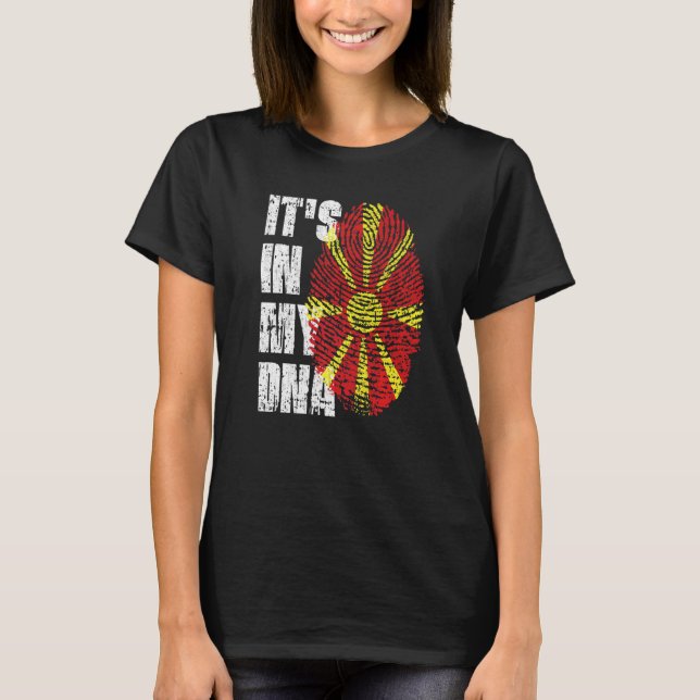 Camiseta Está no meu DNA, na região macedônia (Frente)