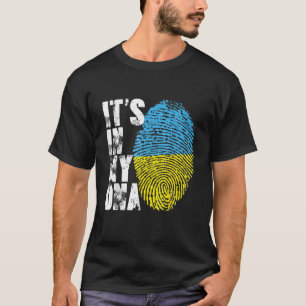 Camiseta Está no meu DNA, na Ucrânia Flag Tee