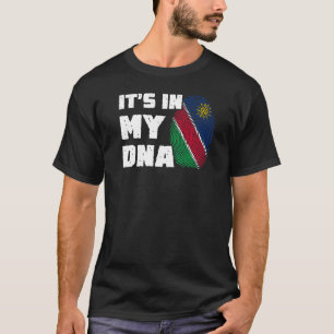 Camiseta Está no meu DNA Namíbia Sinalizador Homens Imprimi