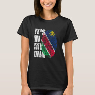 Camiseta Está No Meu Dna Namibia Sinalizador Namibiano