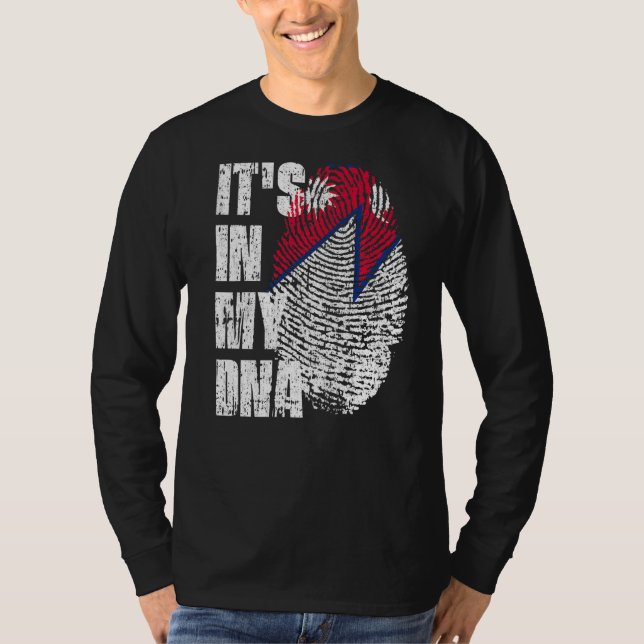 Camiseta Está no meu Dna Nepal Sinalizador Nepalês (Frente)