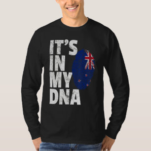 Camiseta Está no meu Dna New Zelândia Flag Men Women Kids