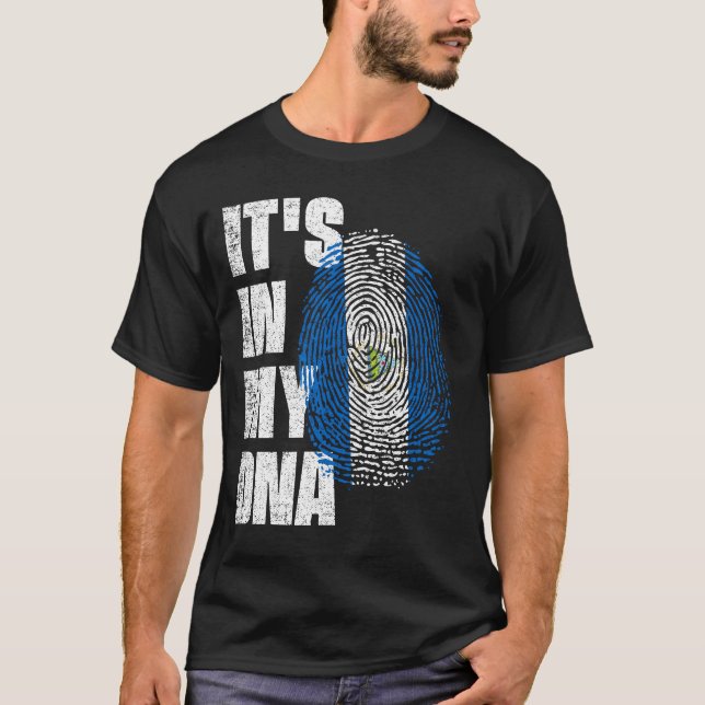 Camiseta ESTÁ NO MEU DNA Nicarágua. (Frente)