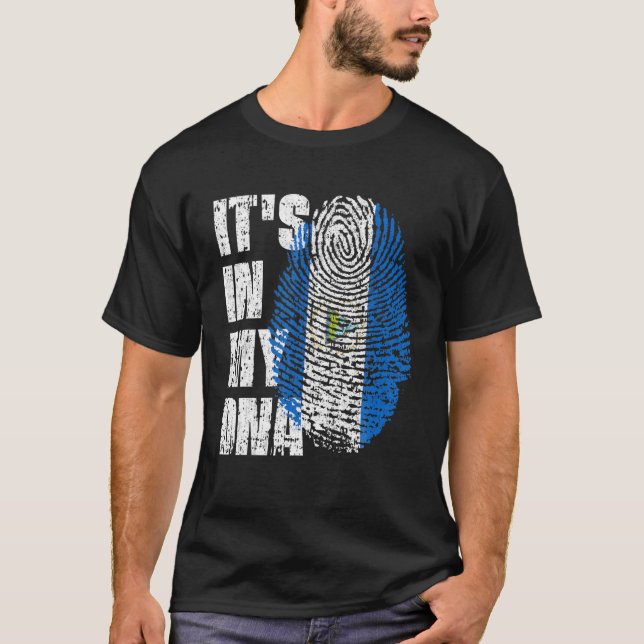 Camiseta Está no meu DNA Nicarágua Sinalizador Nicarágua (Frente)