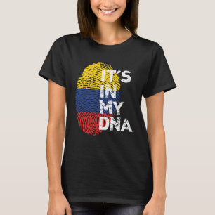 Camiseta Está No Meu DNA Orgulho Colombiano Patrimônio
