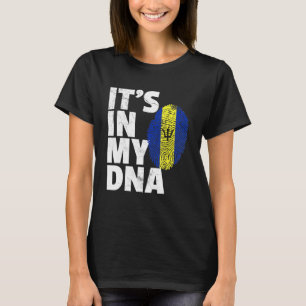 Camiseta Está No Meu Dna Orgulho Da Bandeira De Barbados Pa