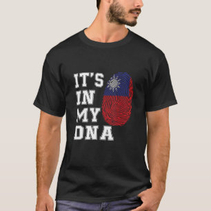 Camiseta Está no meu DNA Orgulhosamente Taiwanês Bandeira d