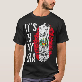 Camiseta Está no meu DNA Orgulhoso Bandeira Peruana America
