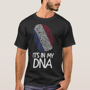 Camiseta Está no meu DNA, Orgulhoso, Mancha de Sinalizador