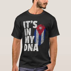 Camiseta Está no meu DNA, País de Bandeira cubano que bate 