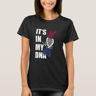 Camiseta Está no meu DNA Países Sinalizador DNA Holandês Ra