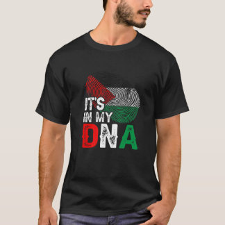 Camiseta Está no meu DNA Palestine Flag Fingerprint Patriot