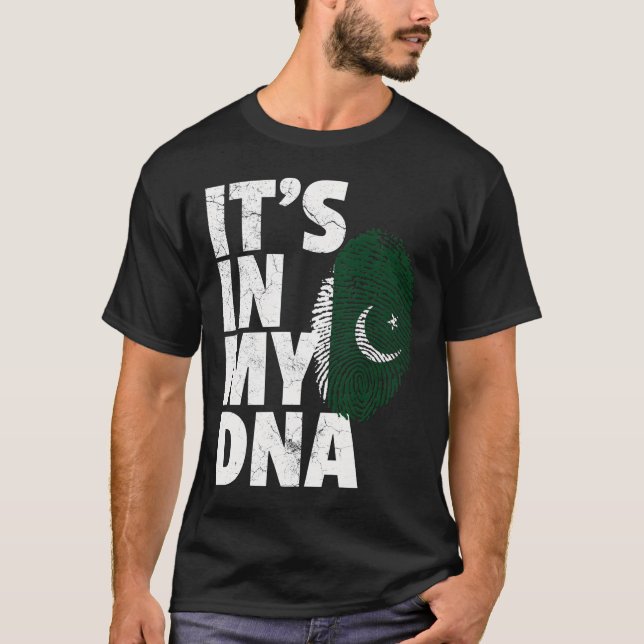Camiseta Está No Meu Dna Paquistão, Homens Paquistaneses Do (Frente)