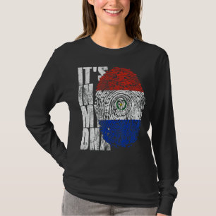 Camiseta Está no meu DNA paraguaio para homens paraguaios