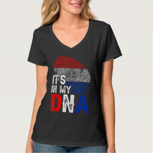 Camiseta Está no meu DNA, Patriótico da Impressão Digital d