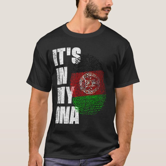 Camiseta ESTÁ NO MEU DNA, Pavilhão do Afeganistão (Frente)