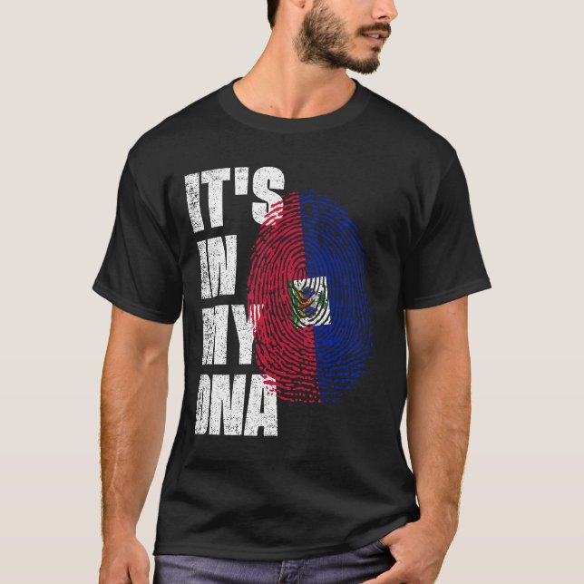 Camiseta ESTÁ NO MEU DNA, Pavilhão do Haiti (Frente)