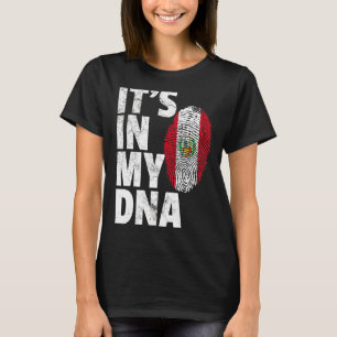 Camiseta Está no meu DNA, Peru, Bandeira Souvenir