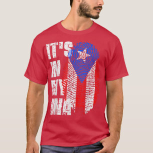 Camiseta ESTÁ NO MEU DNA Porto Rico Bandeira Porto Rico Por