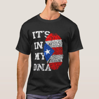 Camiseta Está No Meu Dna Porto Rico Bandeira Raízes Porto-R