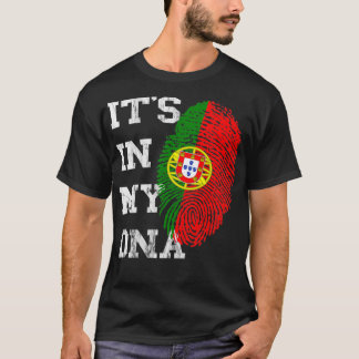 Camiseta Está no meu DNA Portugal Genético Raízes Portugesa