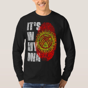 Camiseta Está No Meu Dna Quirguistão Sinalizador Quirguistã