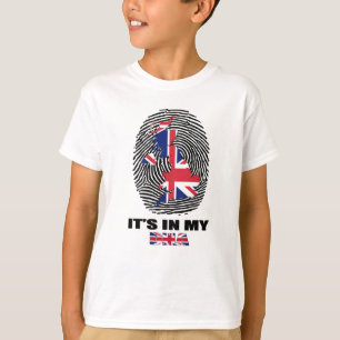 Camiseta Está no meu DNA Reino Unido Patriótico Britânic