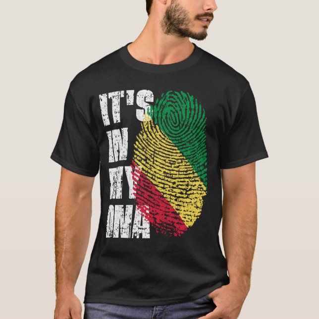 Camiseta ESTÁ NO MEU DNA República do Congo. (Frente)