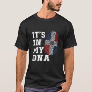 Camiseta Está no meu DNA República Dominicana Bandeira Orgu