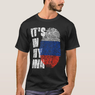 Camiseta Está No Meu Dna Rússia Bandeira Russo