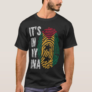 Camiseta Está no meu DNA São Tomé e Príncipe Sinalizador Ho